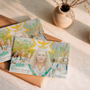 cartão postal madrinha conceição entre cruzeiros, hinos e orixás
